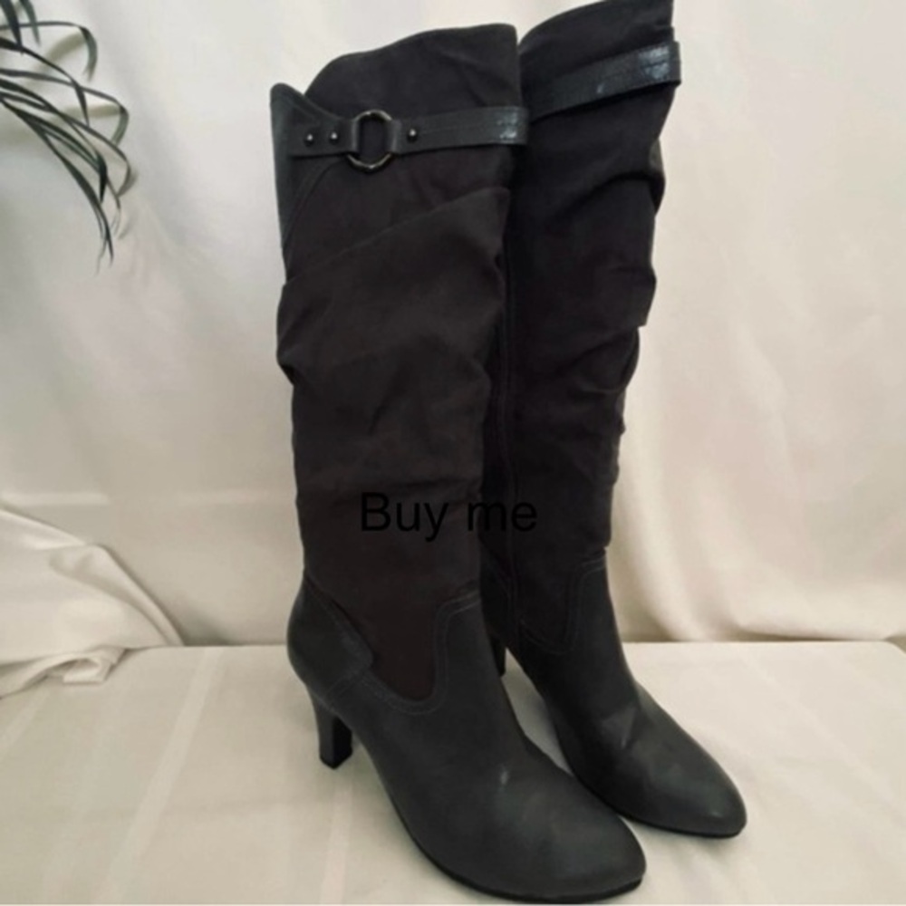 Aerosoles Paperweight Gray Boots Sz 10